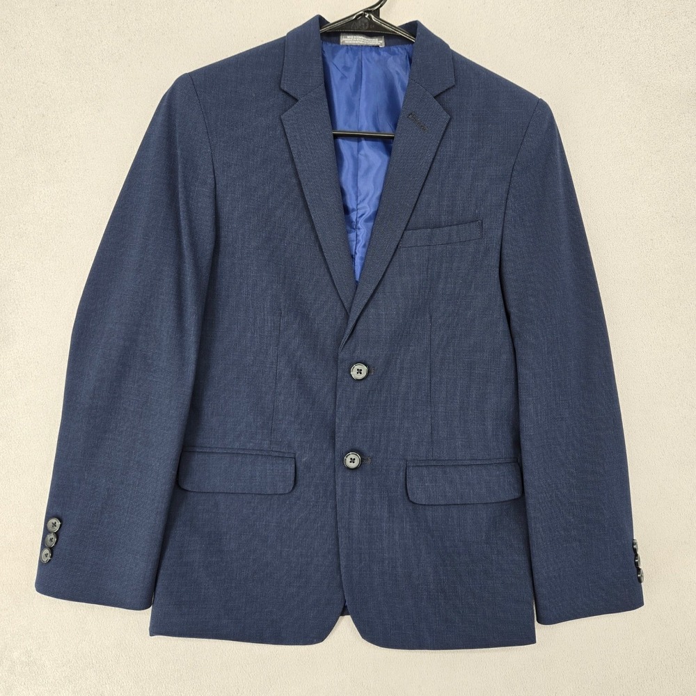 Van Heusen Kids 16 Navy Blue Flex Blazer Jacket Formal Wedding Preppy